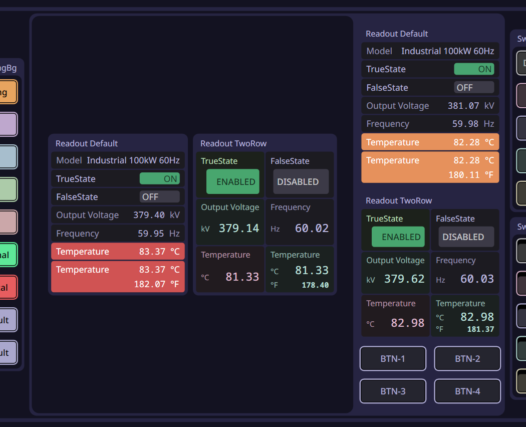 ReadoutDemo panel screenshot